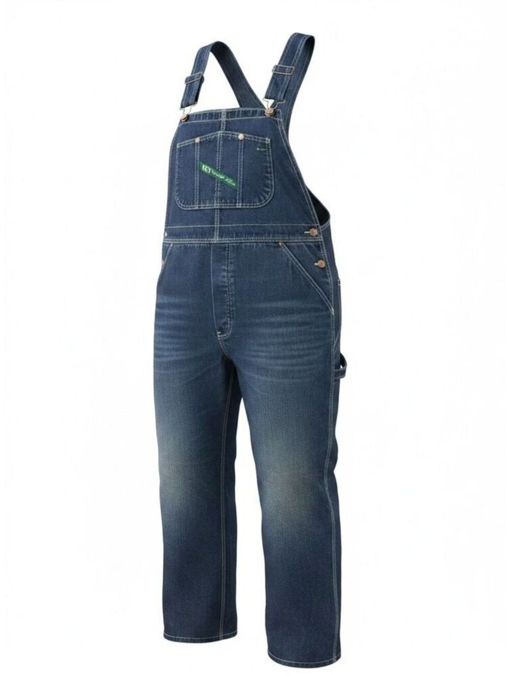 Key Imperial Bib Overalls 44x30 Blue Denim 90s Workwear Carpenter Farm Vtg
